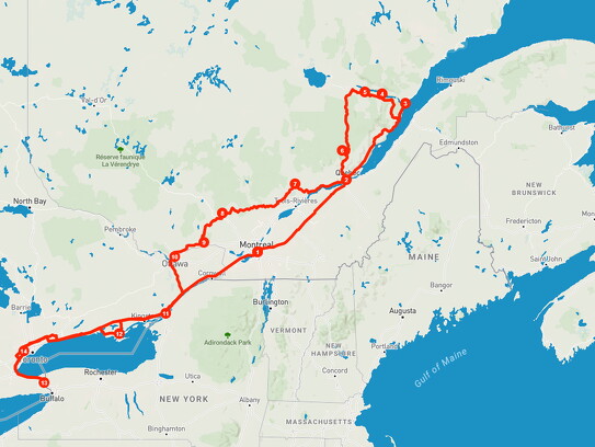 Carte du voyage